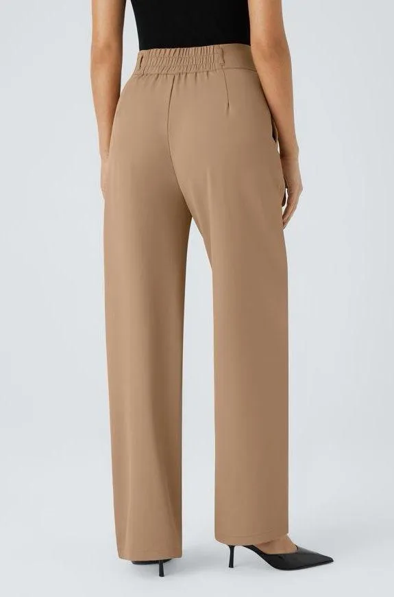 Halara High Waisted Zipper Pocket Shirred Straight Leg Work Pants - Image 6