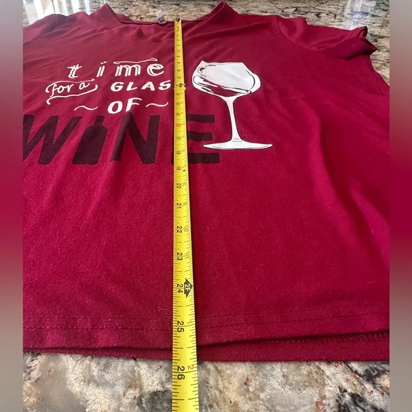 Pajama Set Size XL Time for Wine Top & Fleece Pants Wine Glasses Daydream - Image 11