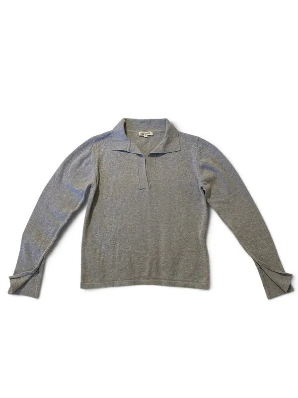 Djerf Avenue Getaway Top Grey Melange 100% organic cotton NWOT Size XS sweater - Image 4