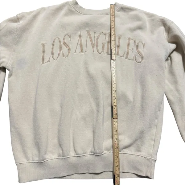 Reflex Cream Los Angeles Women’s Sweatshirt Sz S minimalist 90s y2k graphic‎ - Image 8