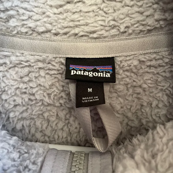 Patagonia‎ Gray Fleece Quarter Zip Pullover Sweatshirt Women's Size M - Image 4