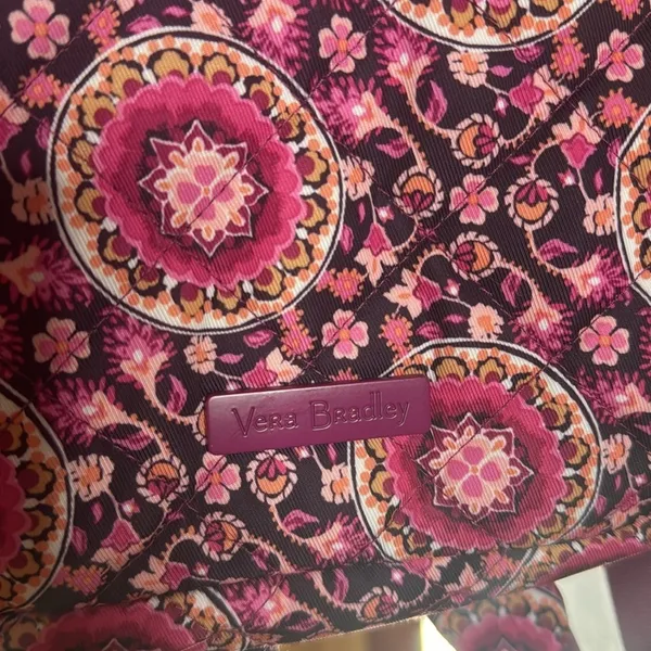 NWOT Vera Bradley Small Backpack Raspberry Medallion Quilted Pink Floral - Image 3