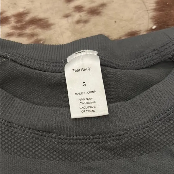 Gray Long Sleeve Athletic Top - Image 2