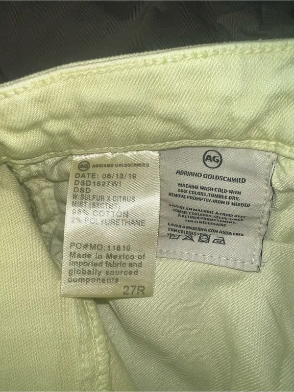 AG Adriano Goldschmied Sulfur X Citrus Mist WideLeg Crop Pants - Image 5