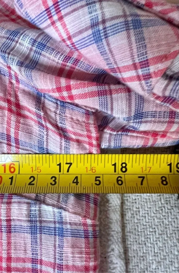 Tommy Hilfiger | Women’s Long Sleeve Plaid Pattern Button Down Blouse Top Sz S/P - Image 6