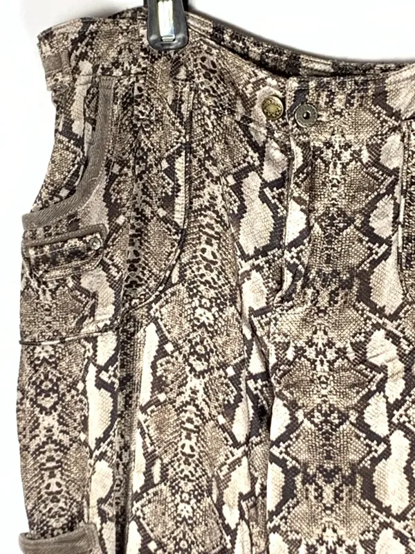 Marrakech Silky Jogger Pants 31 Snakeskin Print Lightweight Relaxed - Image 7