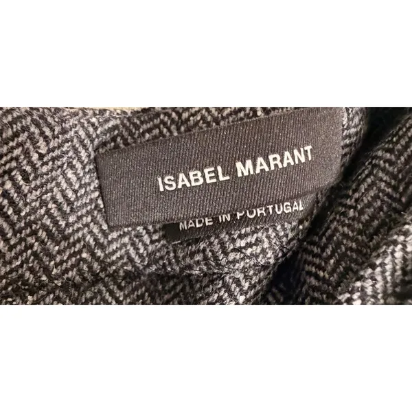 Isabel Marant Kingsley Draped Tweed Dress Wool Silk Blend Asymmetrical 36/US 4 - Image 7