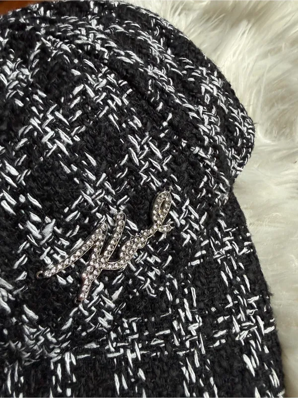 Karl Lagerfeld tweed cap - Image 2