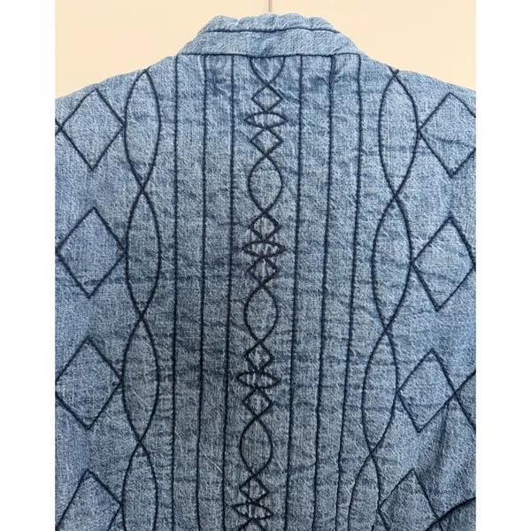 Free People Quinn Quilted Cotton Denim Jacket Women's Size XS - Image 4