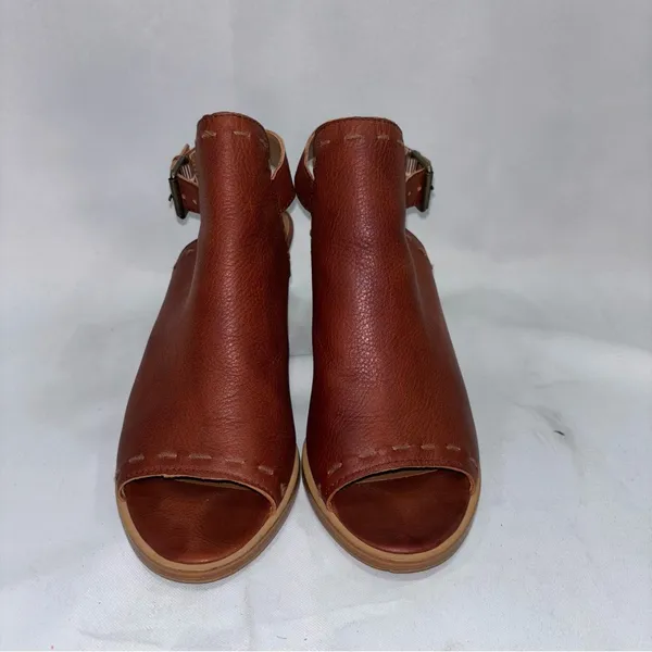 Frye & co sling back leather heels Brown Size 7.5 - Image 2