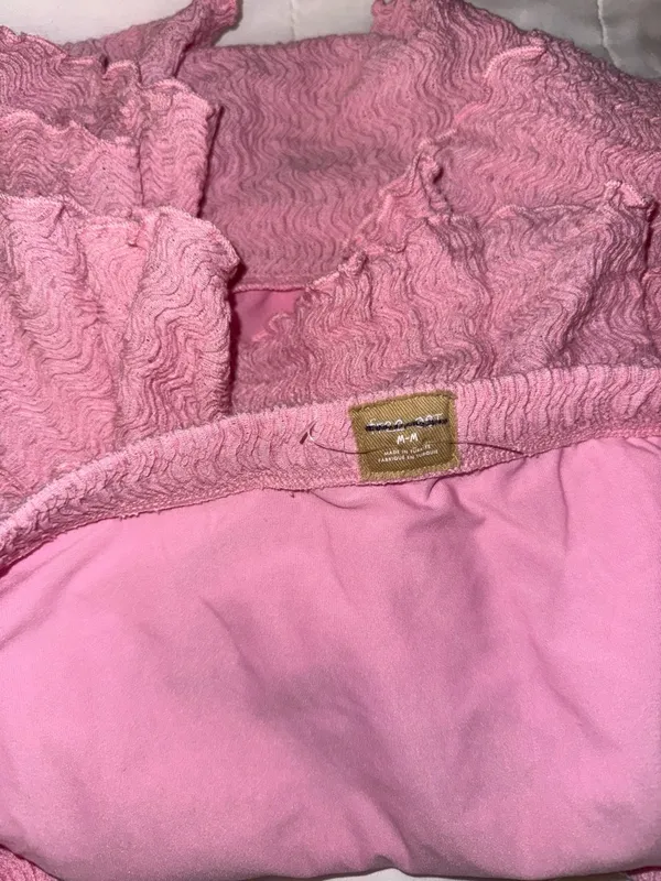 NEW free people X Free Est Winnie skirt set Pink Strapless Asymmetric Top Skirt - Image 5