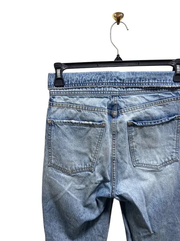 Revice Denim Fold Over Waist Baggy Denim Jeans Blue Size 28 Distressed Retro - Image 12