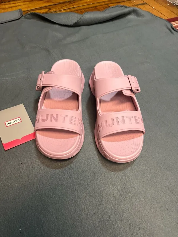 Hunter Women's Bloom Algae Platform Sandals Pink - Image 3