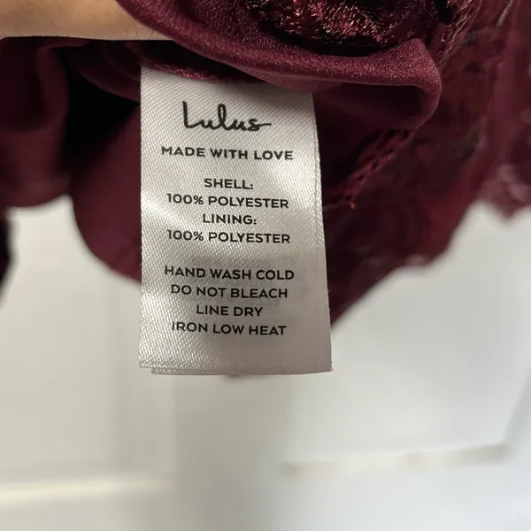 NWT Lulus A Love To Remember wine Red lace skater backless dress Medium - Image 5