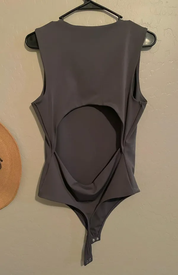 Express Body Contour Cut Out thong Body Suit - Image 2