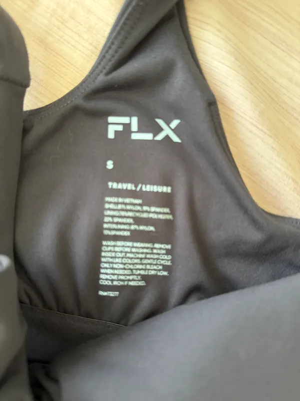 FLX Padded Tank Workout Top Gray - Image 3