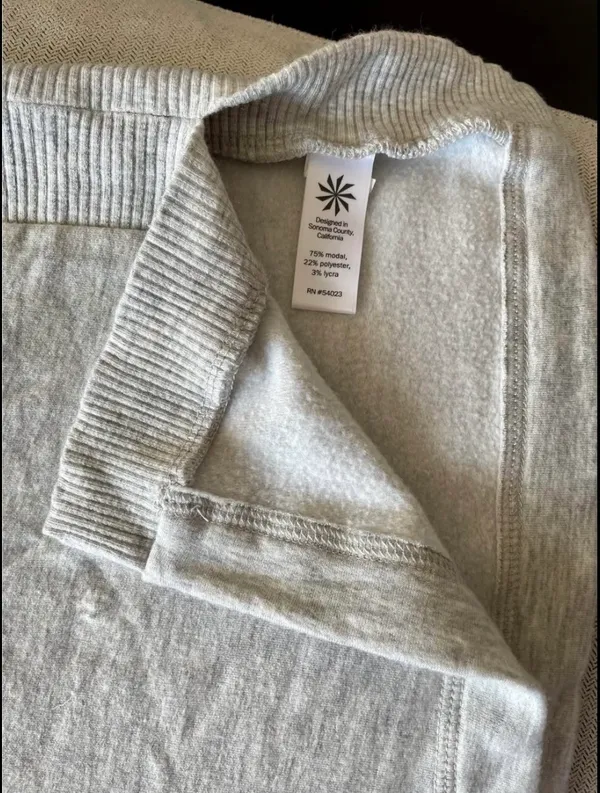 Hayes Sweatshirt Hoodie Midi Dress/Tunic Lt Heathered Gray - Image 6