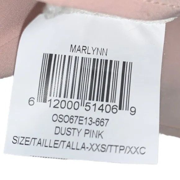 BCBGMaxazria Marlynn Sleeveless Sequin Trim Chiffon Maxi Dress Dusty Pink XXS - Image 8