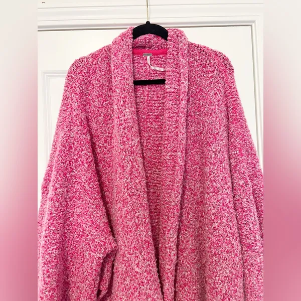 Free People BFF Cardigan in Prickly Pear - Image 4