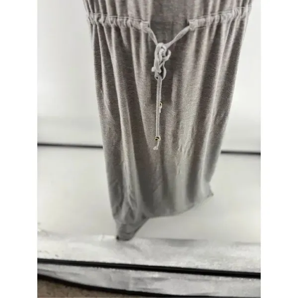 Victoria's Secret Women's Grey Sleeveless Drawstring Midi Dress Size L - Image 5