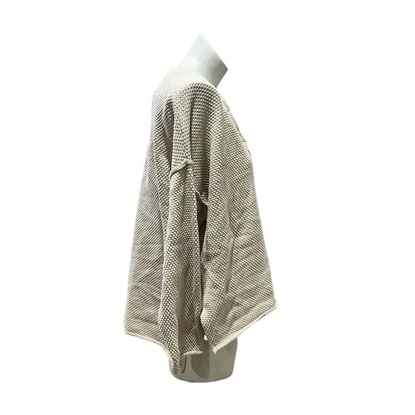 Free People Women's Henley Sweater Beige Medium Long Sleeve Relaxed Fit - Image 6