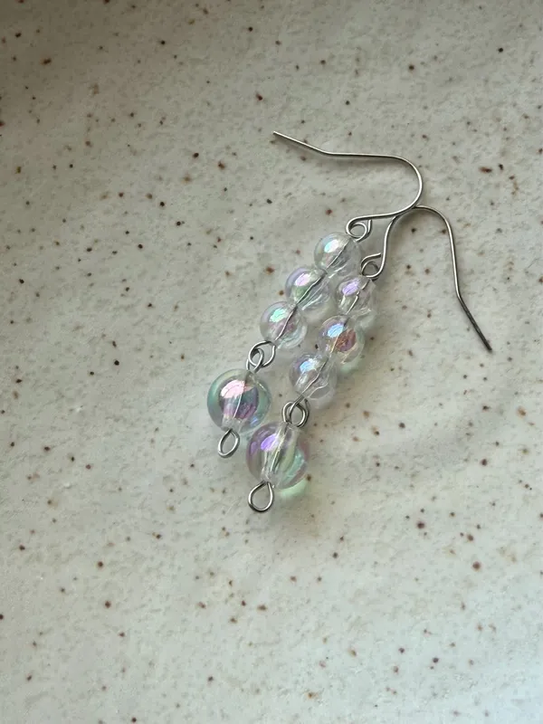 Handmade fairy cute Kawaii y2k dangle earrings 🍃🤍 - Image 5