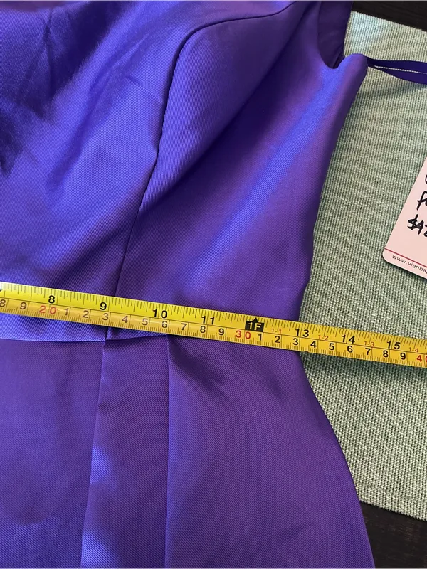 Vienna Prom Bold Purple Satin Ball Gown Size 2 NWT - Image 11