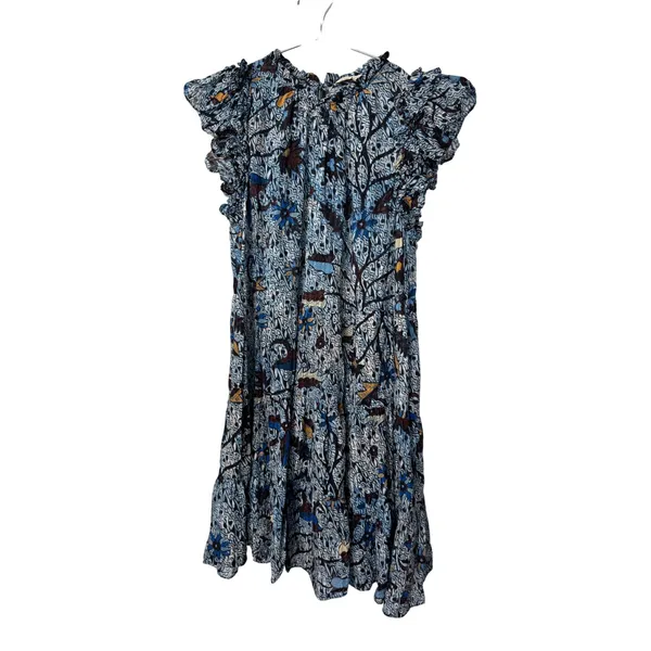 Ulla Johnson Denia Dress Blue Floral Ruffle Tiered Mini 8 - Image 2