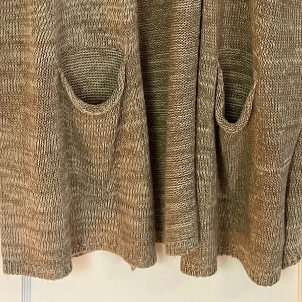 American Eagle chunky knit kimono one size neutral lagenlook oversized cozy fall - Image 4