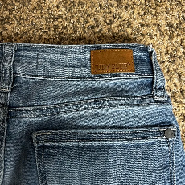 JUDY BLUE Jeans Shredding Up My Life Relaxed Fit Distressed Style JB8273MD 26 - Image 12