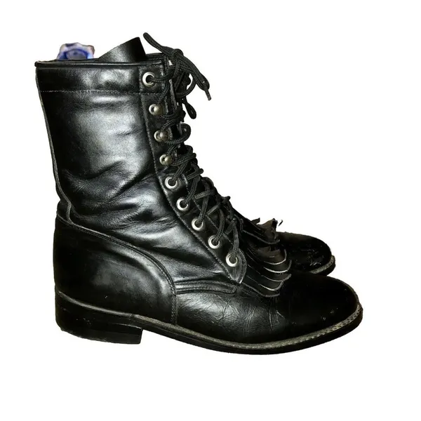 Circle A Paddock Boots Womens 5 1/2 M Black Leather Riding Equestrian - Image 11