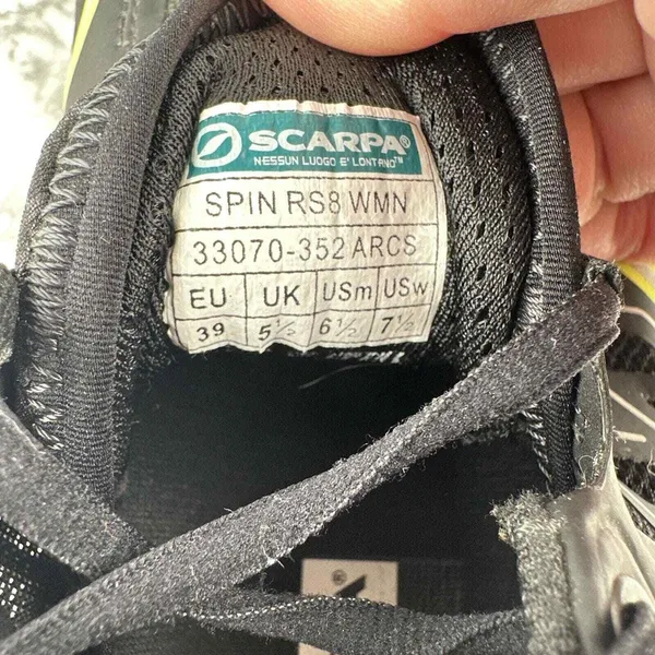 Scarpa Spin RS8 Trail Runner Sneaker Womens 7.5 Black Blue Ergonomic Hiking Shoe - Image 13