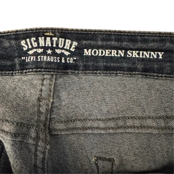 Signature by Levi's Strauss & Co. Womens Jeans Modern Skinny Blue Denim 16 L/C - Image 8