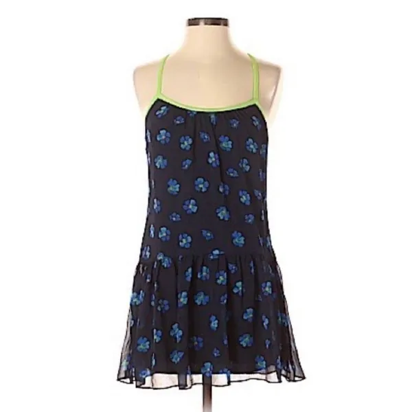 Womens Hollister Floral Forget Me Nots Racerback Flounce Sleeveless Dress - Sz S - Image 4