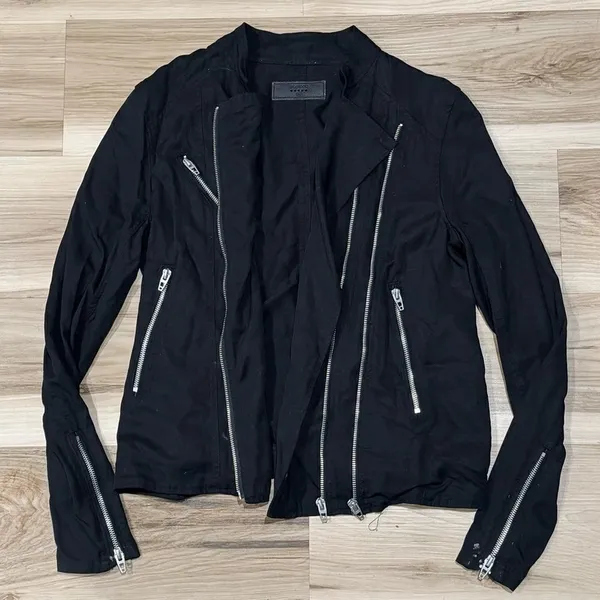 Blank NYC Double Zipper Black Moto Jacket Women's XS - Image 2