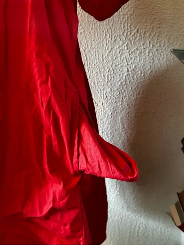 Draper James Red Square-Neck Puff Sleeve Mini Dress - Image 6