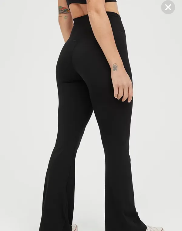 Aerie High Rise Cross-over Flare Leggings - Image 2