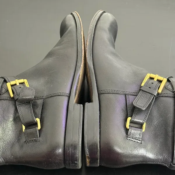 Vintage COACH Monique Equestrian Riding Boots Black Leather Calf Length Size 7 B - Image 13