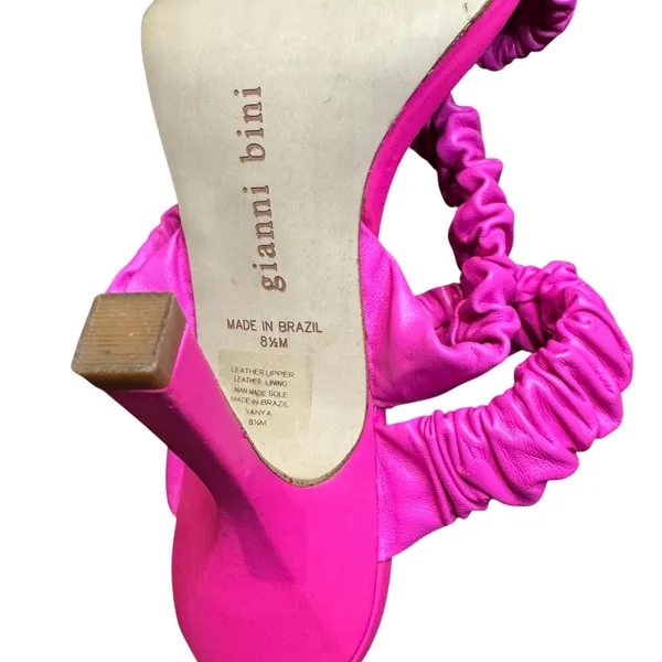 Gianni Bini Shoes‎ Womens Size 8.5 Pink Vanya Ruched Strappy Square Toe Sandals - Image 13