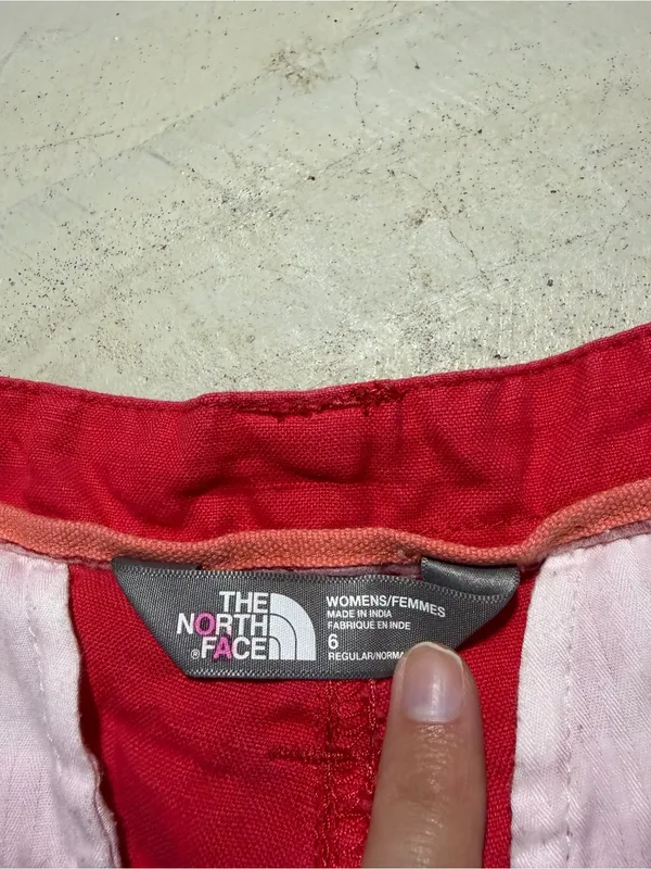 North face Red Women's linen Cotton blend Shorts 6 - Image 8