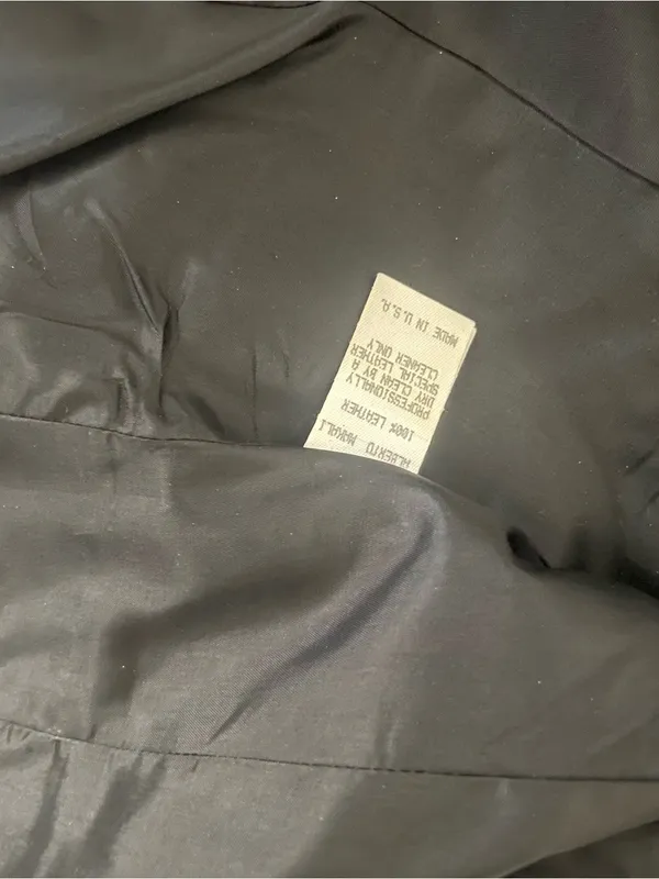 ALBERTO MAKALI Skirt Suit Worsted Wool Leather Trim Size 6 Made In USA VINTAGE - Image 11