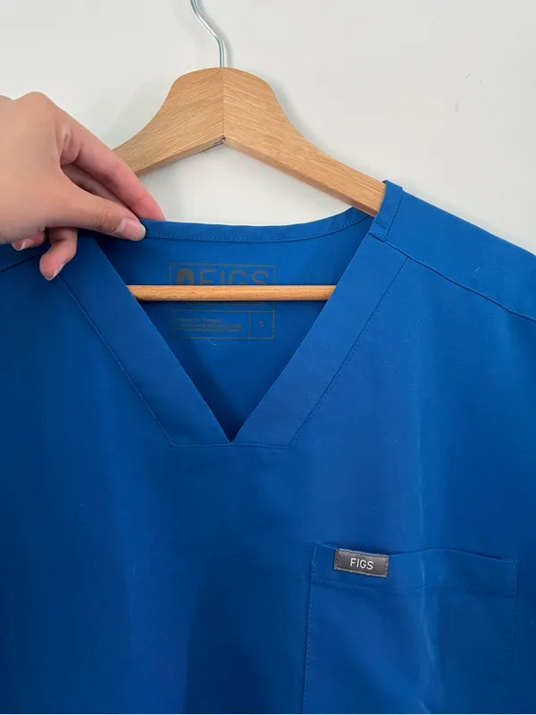 Figs Blue Scrub Top Size Small - Image 3