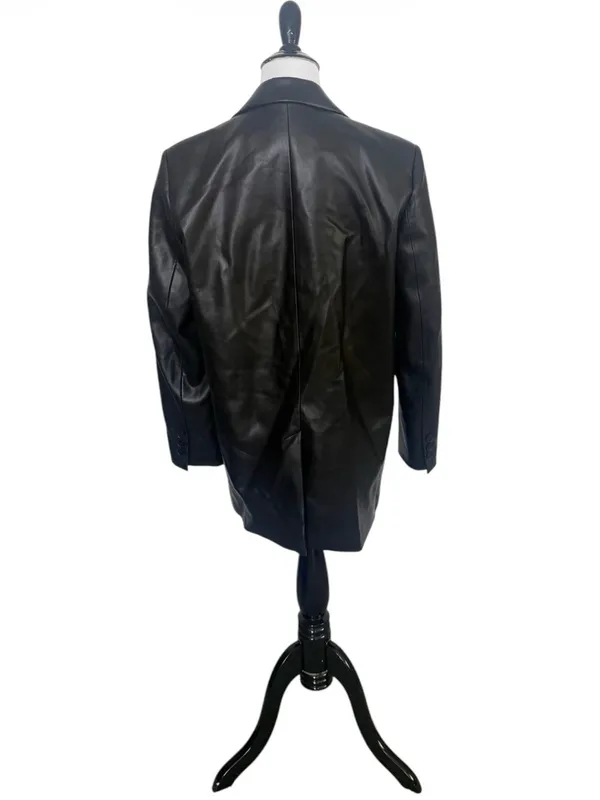 Zara Faux Leather Black Jacket Size Small - Image 2