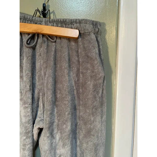 Free Haven Womens Sz Large Plush Sweatpants Lounge Pants Light Gray Straight Leg - Image 4