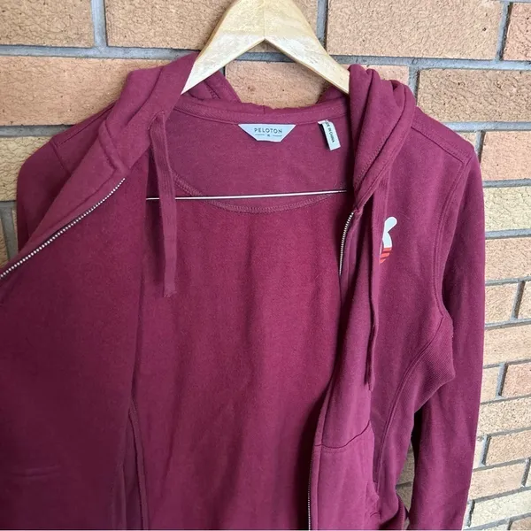 Peloton Ultimate Fleece Lined Full Zip Hoodie Women’s Size Medium Logo Active - Image 5