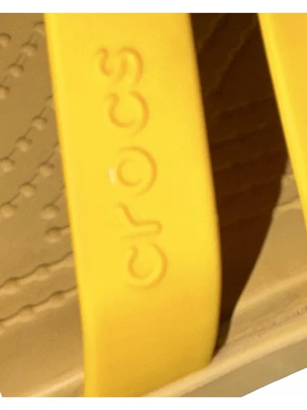 Crocs Womens Tulum Sandal Size 7 Canary Yellow Tan Strappy Fisherman Flat Shoe - Image 6