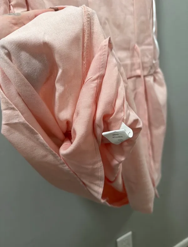 Paper heart vest dress size L new with tags linen pink - Image 7