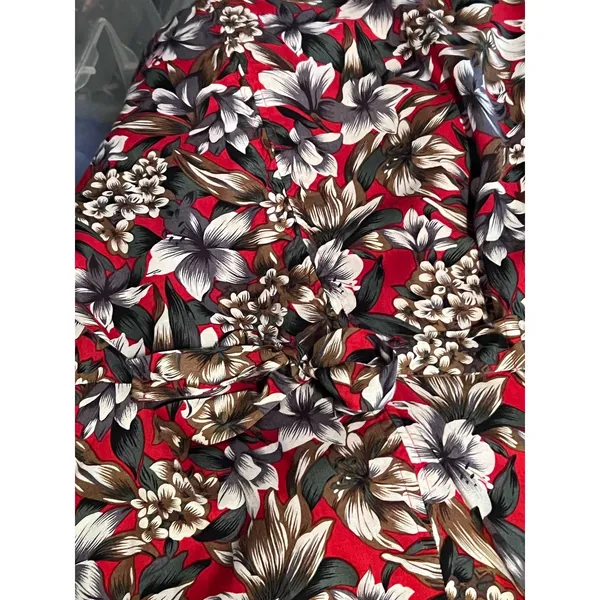 Roaman's Vintage Women's‎ Gray White Red Layered Short Sleeve Dress - Image 7