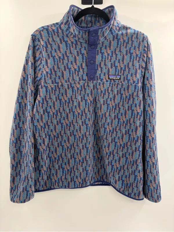 Patagonia quarter zip micro D snap-t pullover hiking winter long sleeve sz large - Image 3