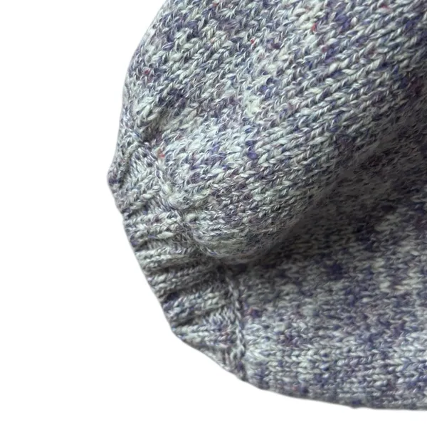 J. Crew Puff Sleeve Crew Neck Sweater‎ Purple Cotton Crew Neck Pullover Size L - Image 3